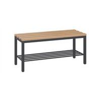 Garderobebank hout - met schoenenrek - C+P