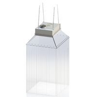 Hangende afzuigkap met set pvc lamellen