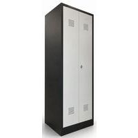 Refurbished onderhoudskast - 180x62cm - grijs en zwart