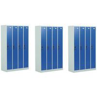 Garderobe 4 kolommen, te monteren - Set van 3 - Manutan Expert