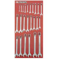 Set van haaks gebogen combinatiesleutels, metrisch