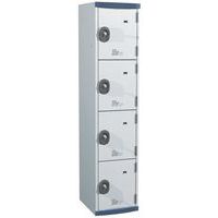 Garderobekast 4 vakken Seamline Optimum® - kolombreedte 400 mm - Acial
