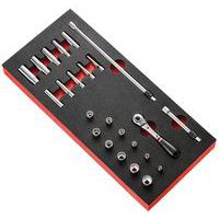 Schuimmodule 1/4'' ratel met vergrendel en inch en doppen_MODM. RL1U