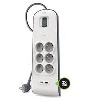 Stekkerdoos bliksembescherming 6 aansluitingen Belkin