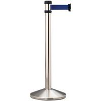 Zwarte paal met band - 2 m - Aluminium - Manutan Expert