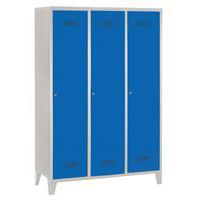 Garderobekast Medium 400 - Op sokkel - Schone industrie - Cilinderslot - 3 kolommen, foto 2 van 3