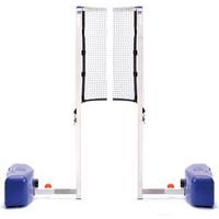 Badmintonshuttle, net en paal