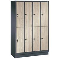 Meervakslocker met houten deur - Breedte 300 mm