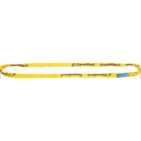 4 ton draagvermogen, 1,5 meter lengte, ronde hijsband, bergriem van polyester met eindlussen voor kraan, slepen, grijs