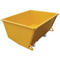 Zelfkantelende lage kiepcontainer op wiel - Goubard