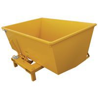 Zelfkantelende lage kiepcontainer op sokkel - Goubard