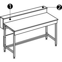 Modulaire laboratoriumbank - Laminaat - Met backsplash - KITlab, foto 2 van 3