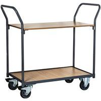 Tafelwagen 2 houten plateaus - Draagvermogen 250 kg - Manutan
