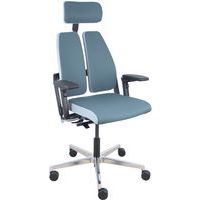 Bureaustoel Xilium Duo XMove G1 armleuningen + hoofdsteun 4D