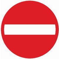 Verbodsbord - C2 - Eenrichtingsweg in deze richting gesloten