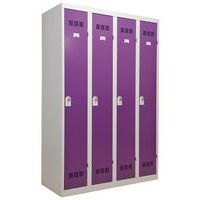 Garderobekast lichte industrie - Breedte 300 mm - 4 kolommen - Vinco