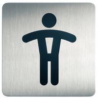 Vierkant design-pictogram toilet - Heren
