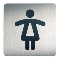 Vierkant design-pictogram toilet - Dames