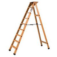 Professionele houten trapladder Lyonnais - 3 tot 6 treden - Duarib, foto 2 van 6
