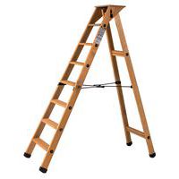 Professionele houten trapladder Lyonnais - 3 tot 6 treden - Duarib, foto 5 van 6