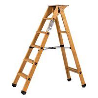 Professionele houten trapladder Lyonnais - 3 tot 6 treden - Duarib, foto 3 van 6