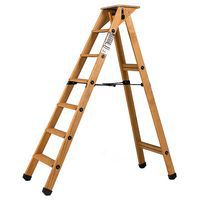 Professionele houten trapladder Lyonnais - 3 tot 6 treden - Duarib, foto 4 van 6