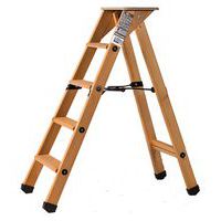 Professionele houten trapladder Lyonnais - 3 tot 6 treden - Duarib, foto 6 van 6