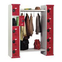 Garderobekast 10 vakken en kledingstang Seamline® - Lengte kledingstang 960 mm - Acial