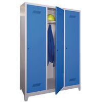 Garderobekast Medium 400 - Op poten - Schone industrie - Cilinderslot - 3 kolommen, foto 5 van 6