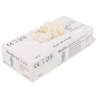 Wegwerp handschoen latex, niet gepoederd, Materiaal: Latex, Gebruik voor voedsel: ja, Kleur: Wit