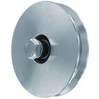 Wiel van verzinkt staal met V-groef - Draagv. 150 tot 200 kg