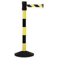 Tweekleurige stalen paal met band - 2 m - Manutan Expert