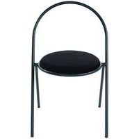 Stoel met platte rol van velours Saturne - Paperflow