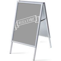 Jago® Stoepbord - DIN A1 Formaat, Op Water- of Zandbasis, Dubbelzijdig, Mobiel, Binnen/Buiten, Rood - Stoepbord, Buiten/Straat Reclame Frame/Display/Standaard