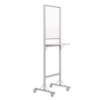 Mobiele beschermwand met paneel - transparant - bi-silque