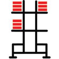 Mini-rack Cantilever vast - belasting 350 kg per niveau - Trilogiq, foto 3 van 3