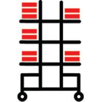Mini-rack Cantilever mobiel - belasting 350 kg per niveau - Trilogiq