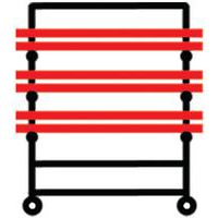 Mini-rack Cantilever mobiel - belasting 350 kg per niveau - Trilogiq, foto 3 van 3
