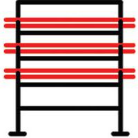 Mini-rack vaste Cantilever - Draagvermogen 150 kg per niveau - Trilogiq