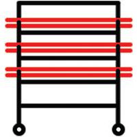 Mini-rack Cantilever mobiel - 150 kg per niveau - Trilogiq, foto 3 van 3