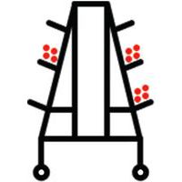 Mini-rack Cantilever mobiel - 150 kg per niveau - Trilogiq, foto 2 van 3