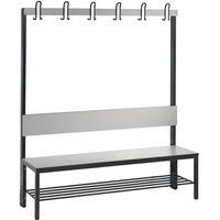 Bank met kapstok hout, met rugleuning Basic Plus - met en zonder schoenenrek - CP, foto 2 van 2