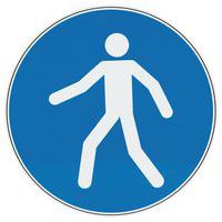 Bord Verplichte doorgang voor voetgangers, pvc - Manutan Expert