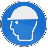 Gebodsbord - Veiligheidshelm dragen - Zelfklevend - Manutan Expert