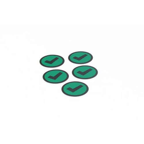 Impressiemagneetfolie 'Check', groen, set van 5 - Smit Visual