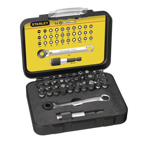 Stanley Koffer Met Schroefbits 14 Miniratel Fatmax Pro 32 Delig stanley kopen in de aanbieding