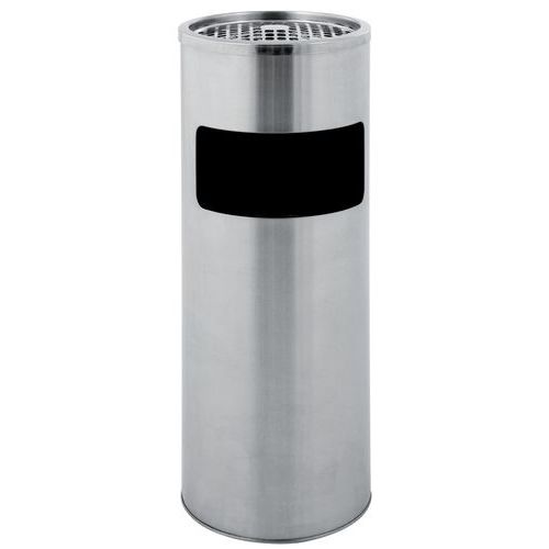 Vpart Afvalbak Met Asbak Rond Rvs 125L vpart kopen in de aanbieding
