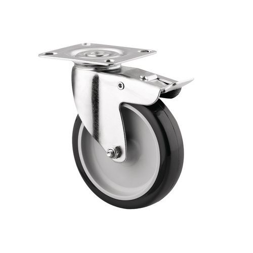 Tente Wiel Met Polyurethaanband En Plaat Draagvermogen 40 Tot 60 Kg Geremd Zwenkwiel tente kopen in de aanbieding