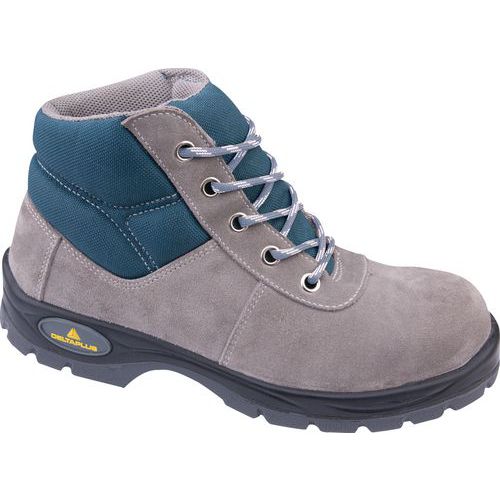 Deltaplus Veiligheidsschoen Hoog Model Velours Splitleder Voyager S1P deltaplus kopen in de aanbieding