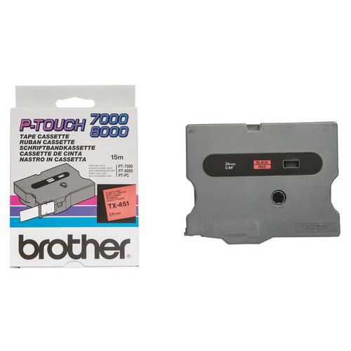 Labelcassettes voor labelprinters Brother - Breedte 24 mm